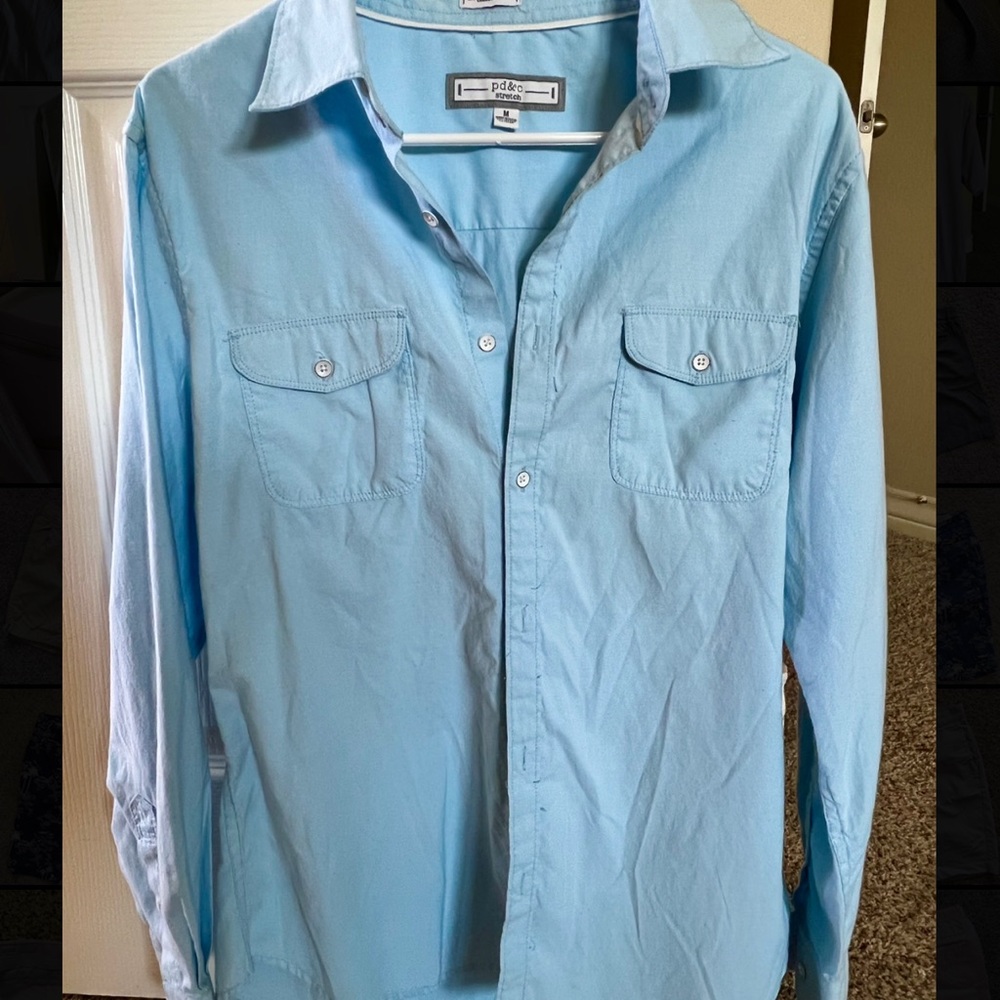 Mens pd&c classic fit button up shirt -M